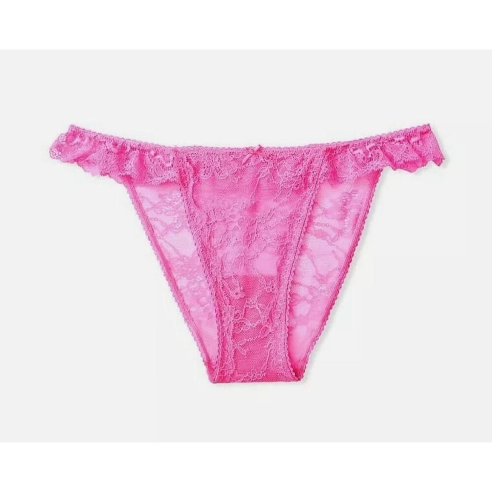 Victorias secret lace panties pink dream angels l